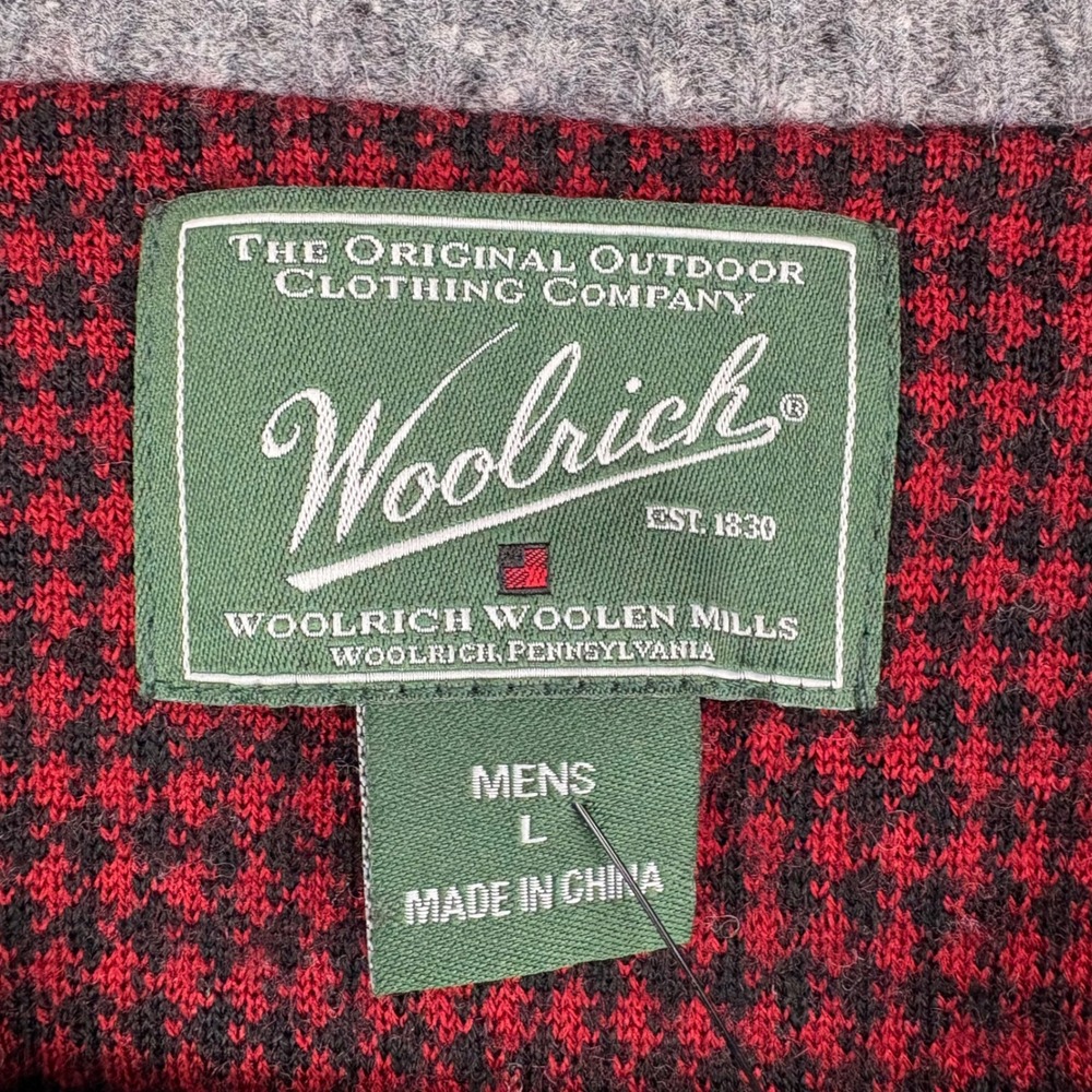 Woolrich Mens Gray Heather V Neck Long Sleeve Sweater Size L Lambswool Blend - Picture 2 of 8